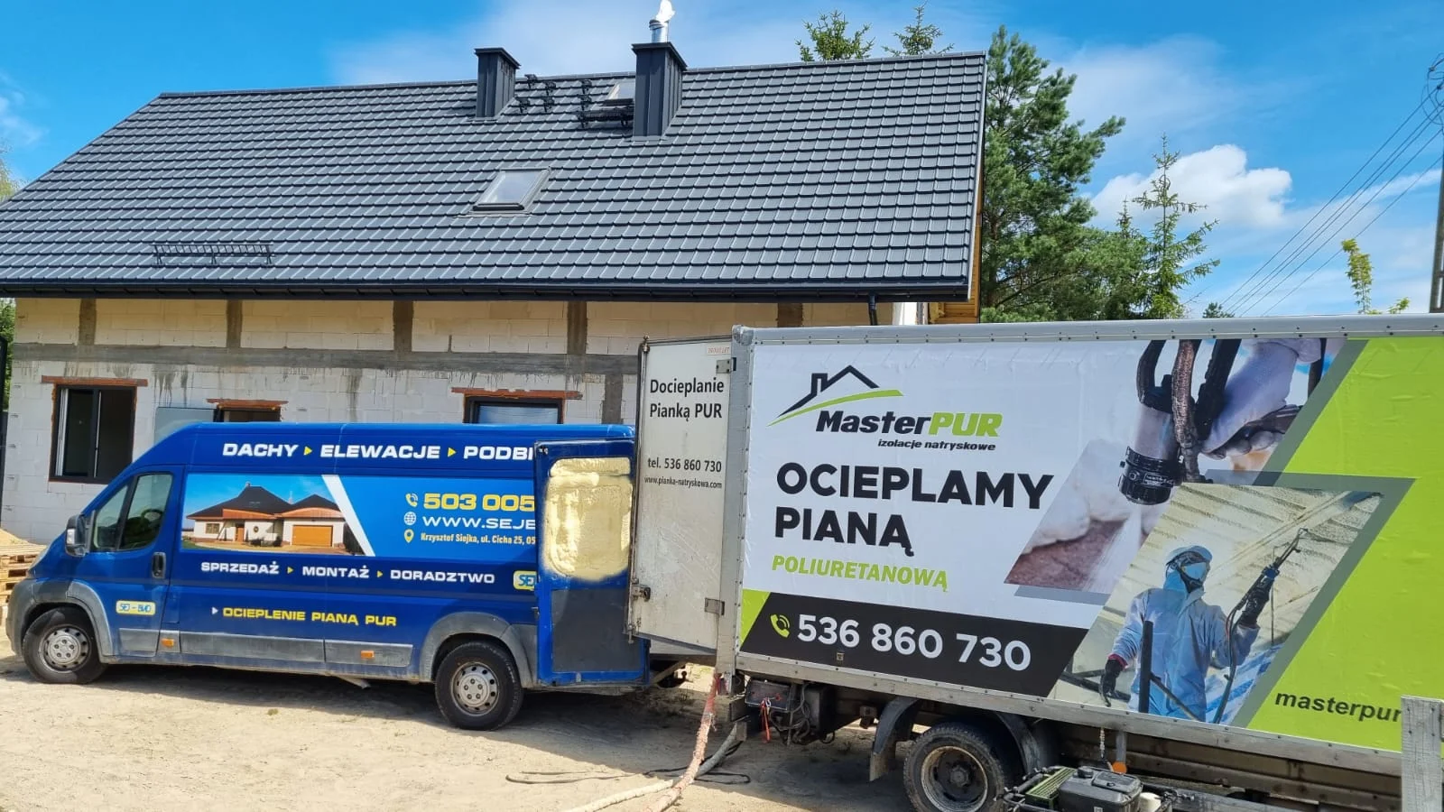 Ratunek dla dachu Głowaczów - izolacja piana kanadyjska gwarantująca niezwykle szczelne izolacje domu i usztywnienie więźby